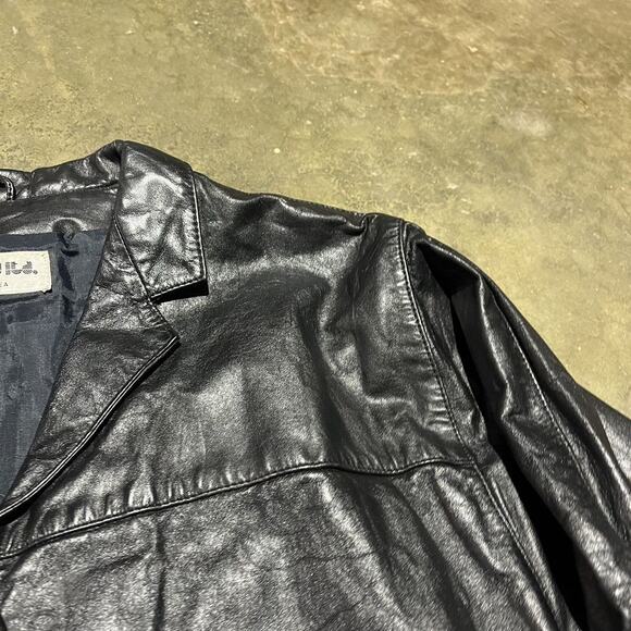 Vintage 70s Split End LTD. Black Grunge Leather Jacket - Picture 3 of 4